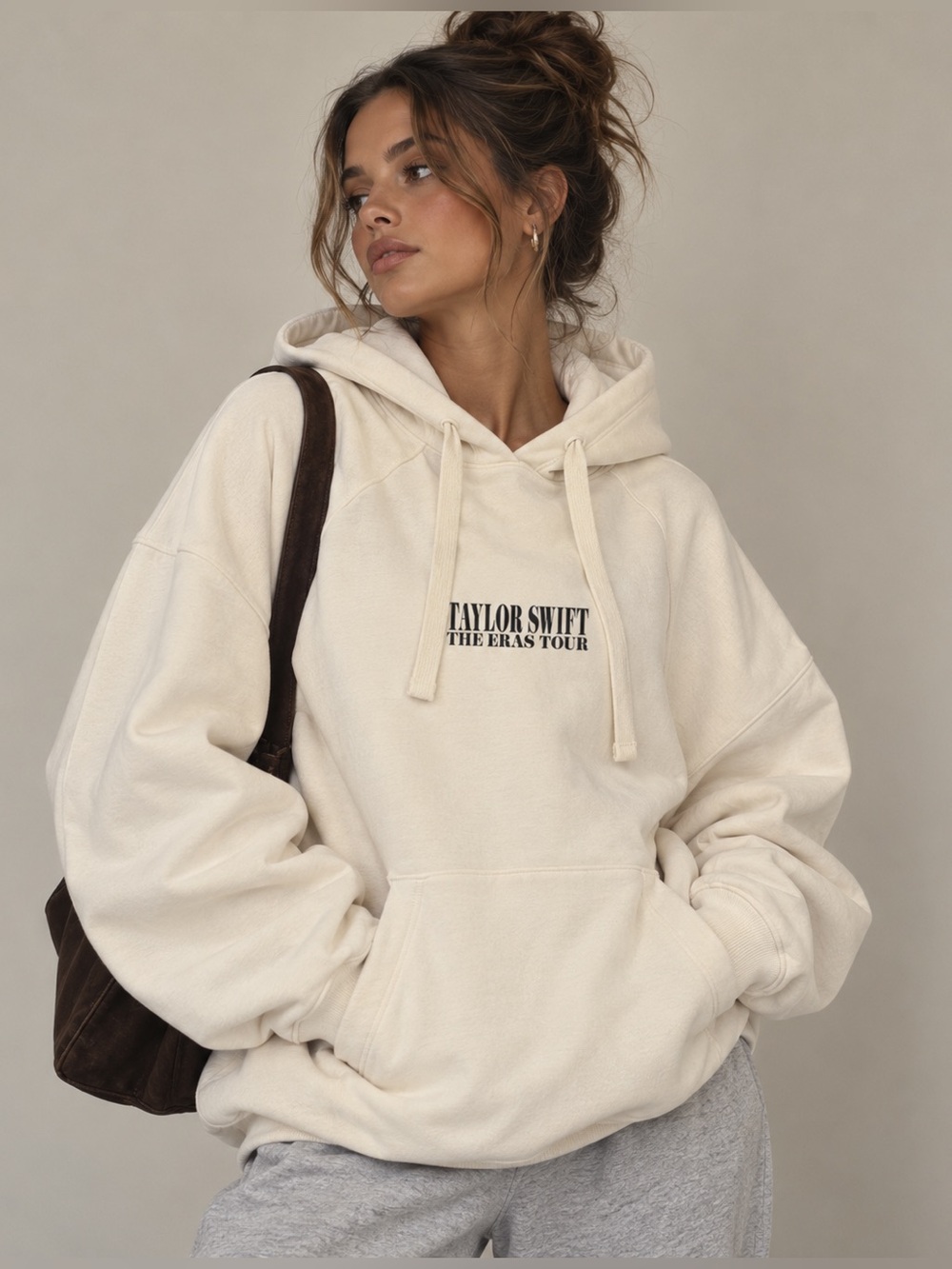 Taylor Swift The Eras Tour Cream Pullover Hoodie Size XL Official Merch